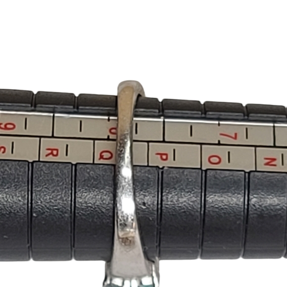 Crystal blue sterling silver ring - Picture 5 of 8